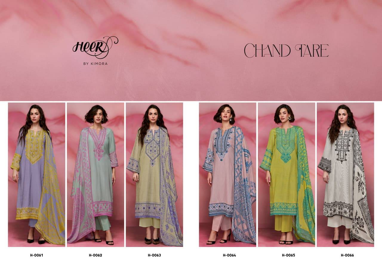 Chand Tare By Kimora Fashion 061 TO 066 series Beautiful Festive Suits Stylish PURE Muslin Dresses At Wholesale Price